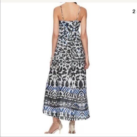 Jennifer Lopez Cami Maxi Dress Tonal Animal Sz M - Picture 2 of 8